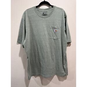 Carhartt Men's Loose Fit Heavyweight Short-Sleeve Pocket T-Shirt green size xl